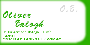 oliver balogh business card